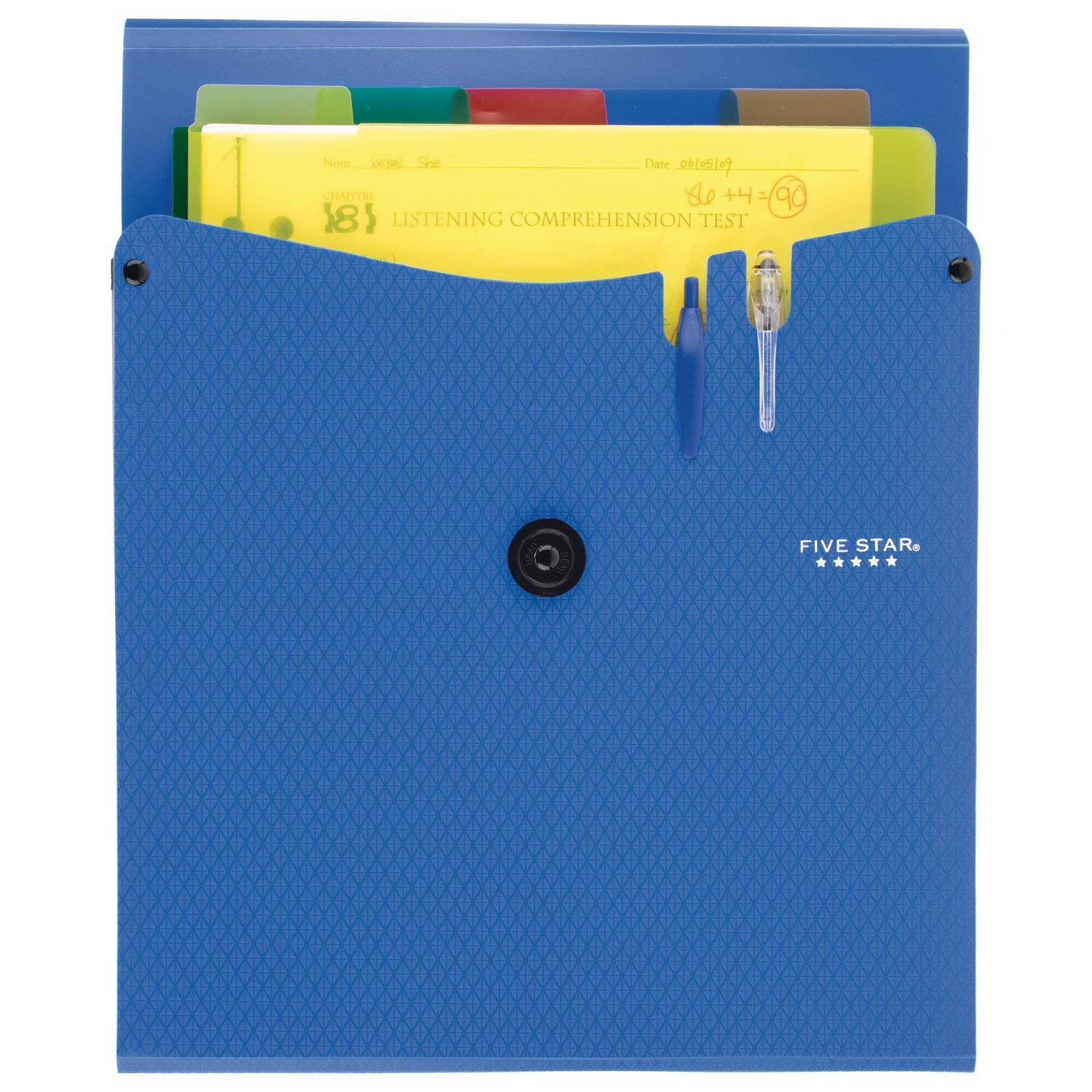 Five Star Expanding File Folder, 5-Pocket Vertical Expandable File